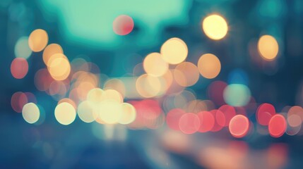 abstract bokeh background,Blured background in retro style,Trafficlights in the city at night time
