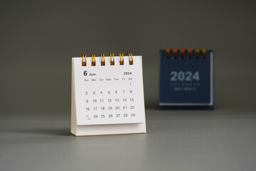 Aesthetic June 2024 desk calendar