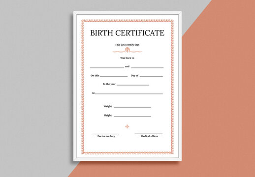 Birth Certificates Layout