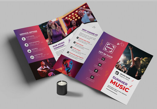 Music Trifold Brochure Layout