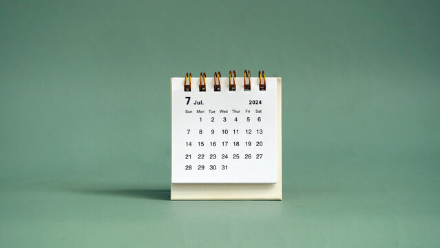 Minimalist aesthetic June 2024 desk calendar