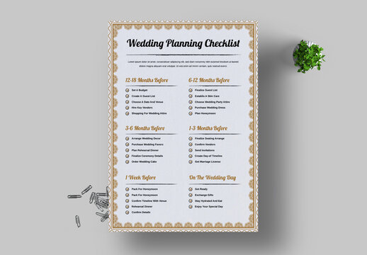 Wedding Planning Checklist