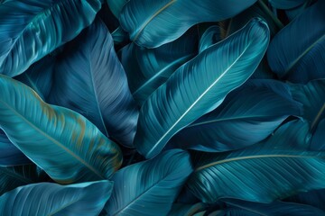 blue and teal tropical leaves abstract texture