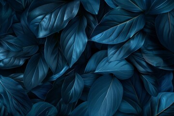 blue and teal tropical leaves abstract texture