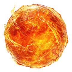 Fireball isolated on transparent background