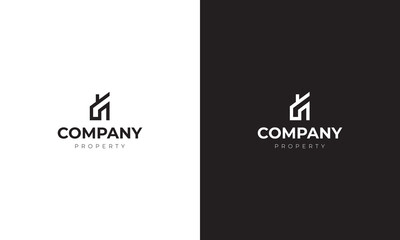 Real estate, Property, Home logo vector. House simple unique logo, black and white logo, premium elegant vector