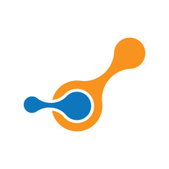 molecule atom logo design