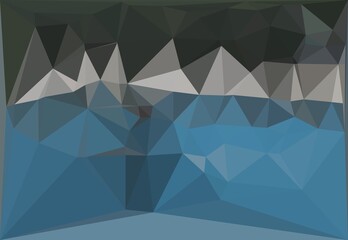 creative designs based on an empty outdoor swimming pool cubist triangular mosaic style