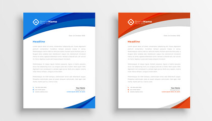 collection of two professional letterhead template a formal document