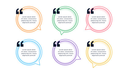 collection of citation chat bubble icon for web speech and suggestion