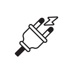 Plug icon design with white background stock illustration