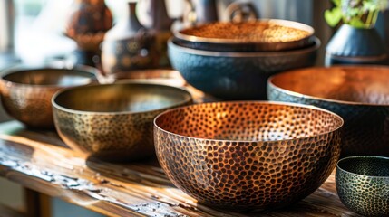 Handcrafted Bowls with Unique Textured Patterns