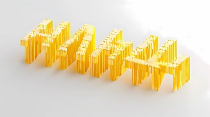 word talk made of yellow plastic blocks on white background, Generative AI illustrations.