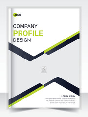 Annual report brochure cover flyer design template vector, Company profile cover presentation