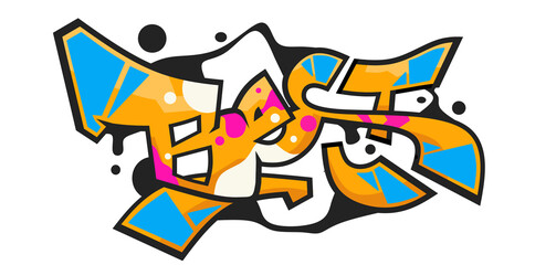 Best word graffiti text font sticker