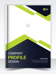 Annual report brochure cover flyer design template vector, Company profile cover presentation
