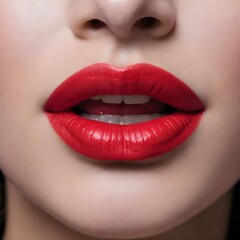Fototapeta premium a_close_up_photo_of_woman_in_lipstick_commercial