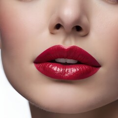 Fototapeta premium a_close_up_photo_of_woman_in_lipstick_commercial