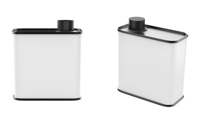 Metal Tin Can isolated on white - Mock up for Brandind. 3d illustration