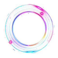 Circular special,  Circle light of effect isolate on transparent png.