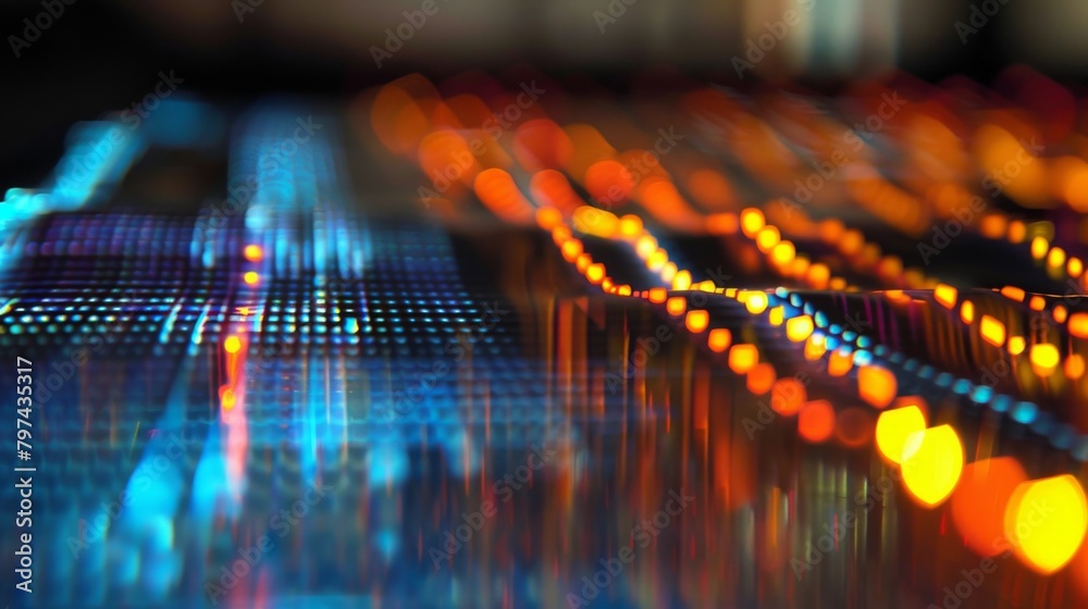 Aufkleber a close-up of a stock market chart displaying fluctuations, symbolizing the dynamics of investment.