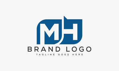 letter MH logo design vector template design for brand