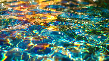 Clear Water Rippling with Vivid Light Reflections - Perfect for Relaxation and Wellness Concepts
