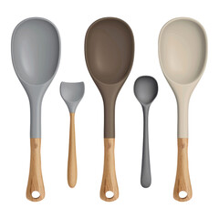 Spatulas isolated on transparent background