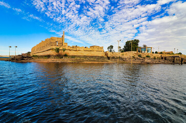 The Magnificent Temple of Isis at Philae is built on the Agilkia island after rescuing it from the...