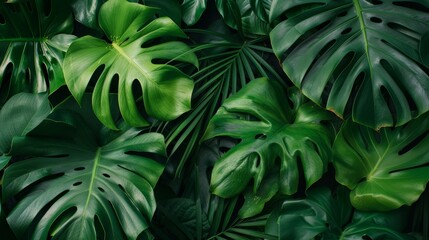 Tropical leaves for background
