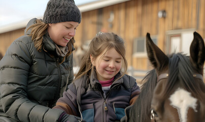 A young girl with Cerebral Palsy her Mom and her train Mother and Daughter: Journey with Cerebral Palsy
