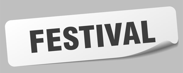 festival sticker. festival label