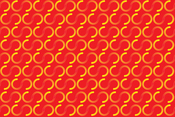 Illustration pattern, Abstract Geometric Style. Repeating of abstract multicolor of square in line shape on red background.