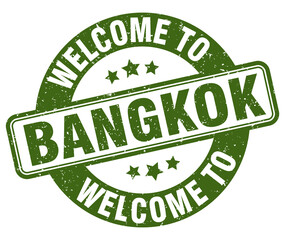 Welcome to Bangkok stamp. Bangkok round sign