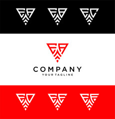 EA triangle logo ,triangle monogram logo with two initials vector Icon, mature, masculine, sophisticated, geometric powerful logo.