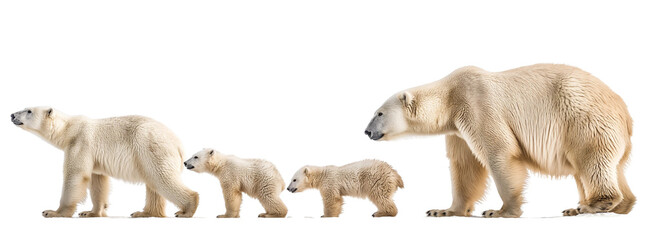 group of polar bears transparent background PNG 