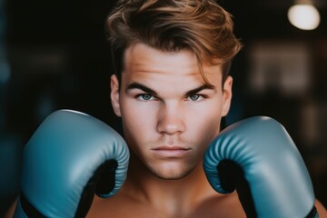 a man wearing boxing gloves
