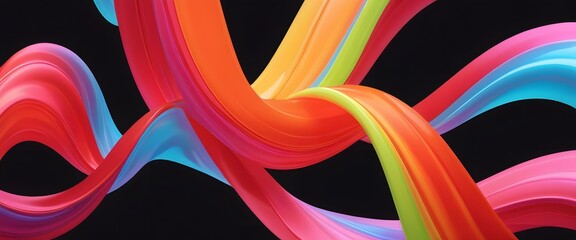 Colorful fluid background wallpaper, wavy abstract, futuristic and modern. Isolated object.