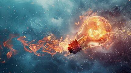 Light bulb as a smbol for ideas and creativity