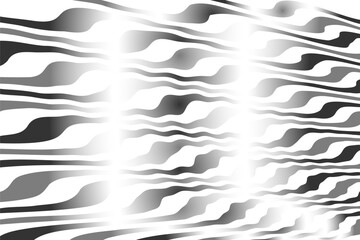 モノクロの抽象的な曲線の背景イラスト