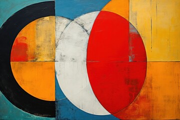 a painting of a colorful circle