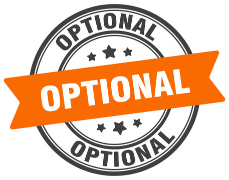 optional stamp. optional label on transparent background. round sign