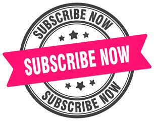 subscribe now stamp. subscribe now label on transparent background. round sign