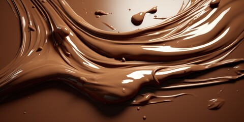 a liquid chocolate swirls