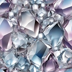 Celestial crystals cluster : Seamless pattern of elegance - obrazy, fototapety, plakaty