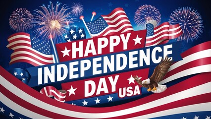 Happy Independence Day, 4th of july, usa, independence usa, Generative ai