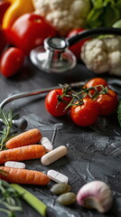 symbol for healthy fresh food and health