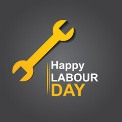 1st May international labour day, happy labour day, happy labour day, poster or banner, vector illustration