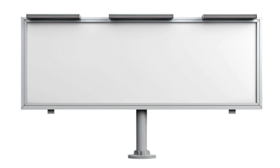 Street billboard isolated on white background