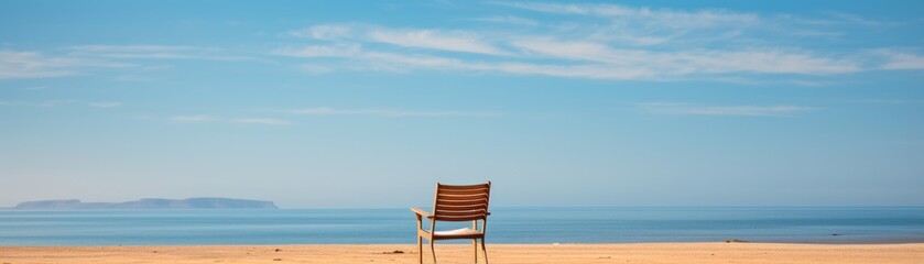 Fototapeta na wymiar Lonely chair on the beach